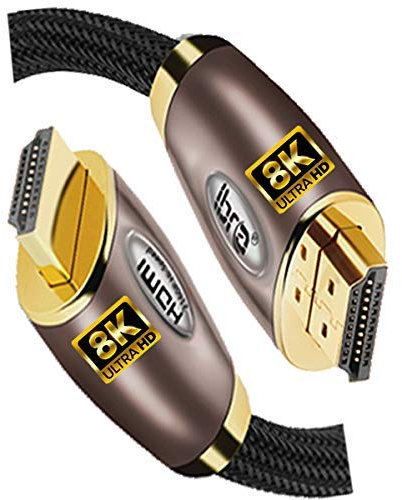 IBRA 2.1 HDMI Cable 8K, 6m Ultra HD Lead High-Speed Cord 48Gbps Supports 8K@60HZ 4K@120HZ 4320p Compatible With Fire TV, 3D, Ethernet - Xbox, PlayStation PS3 PS4 PC - Red