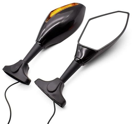 YFBH Seitenspiegel Motorrad Spiegel Carbon Look Blinker Rückspiegel Teile Für Suzuki GSX-R 600 750 1000 K1 K2 K3 K4 K5 K6 K7 K8(Color-A)