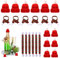 24 Stücke Mini Weihnachtsmützen, Mini Weihnachtsmütze Schal Set, Mini-Strickmütze des Weihnachten, Kleine Weihnachtsmützen für Weihnachten Weinflasche Abdeckung, Weihnachtsdeko, Weihnachtsfeiern