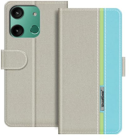 Kompatibel mit HMD Aura Flip Cover, Magnetschnalle, mehrfarbig, Business-PU-Leder-Handyhülle mit Kartenschlitz, für HMD Aura 6,5 Zoll