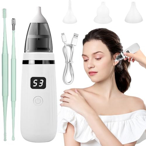 Aohcae Ohrenschmalz Entferner Sauger,360 Grad Ohrensauger Ohrenschmalz Entferner Ear Cleaning Kit für Kinder Haustier und erwachsene