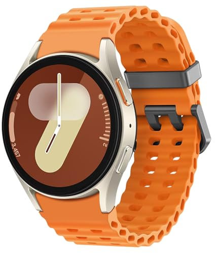 Ocean Sport Armband Kompatibel mit Samsung Galaxy Watch 7/4/6/5 Armband 40mm 44mm Herren,Atmungsaktives Weiches Silikon Armbänder für Galaxy Watch 4/6 Classic 43mm 47mm 42mm 46mm/FE/5 Pro 45mm Band