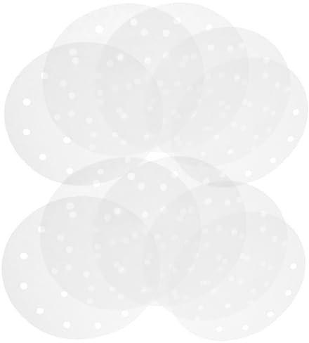 COLLBATH 500stücke Backpapiereinlagen Für Heißluftfritteuse Grillpfanne Und Dampfgarer Ölbeständig Für Kochen Dämpfen Und Backen Von Fleisch Pizza Kuchen