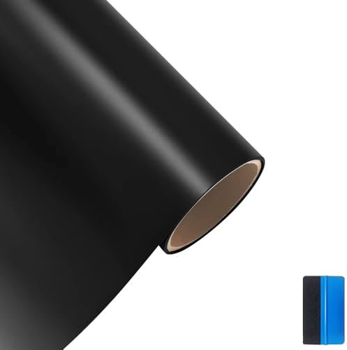 NewL Adesivo in vinile nero opaco di alta qualità per auto, decalcomania fai da te, pellicola per auto (nero, 50 cm x 150 cm)