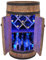 JWBXFYXW Rustic Barrel Bar mit RGB LED -Beleuchtung und Weinhalter 80 cm Weinrockschrank mit Fassbier und Whisky Stand Holz Barrel Home Bar Dekor für Wein und Bierlagerung