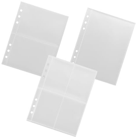 TEMPNAP Fotoalbum Nachfüllseiten A5 6-loch Ringbuch Fotoeinlagen Transparentes Pp Material Loseblättrig Fotohüllen Für Postkarten Sammler