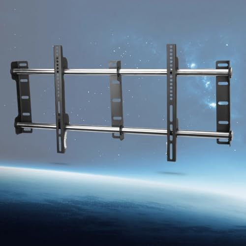 Universal TV Wall Mount - Stainless Steel Fixed Bracket for 32-100 LCD Flat Screen TVs Double Hook Design Compatible with 55 & 75 TVs Easy Installation