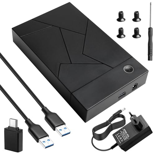 Docking Station per Hard Disk, Docking Station HDD USB3.0 per HDD/SSD SATA 2,5/3,5 - Supporto UASP, Plug & Play, Compatibile con Windows, Mac e Linux