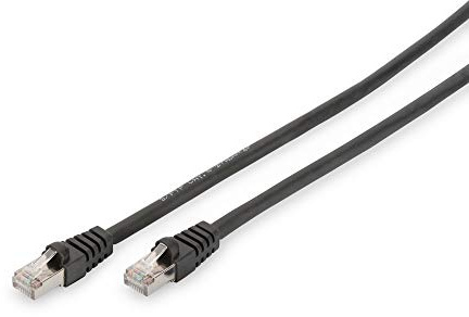 DIGITUS Cat 6 S-FTP connection cable, 1m, AWG 27/7, LSZH, black
