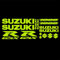Grafikset fluoreszierendes gelbes Vinyl Aufkleber x 10 Stück - Suzuki - Metall - Vinyl - Modern - Motorradaufkleber - Aufkleber - gelb