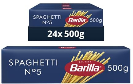 Barilla Pasta Classic Spaghetti made with durum wheat, Bulk Pack of 24 x 500g