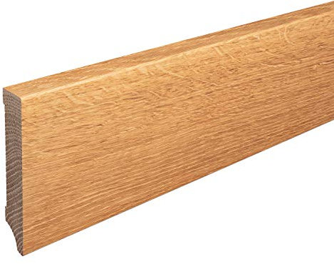 Sockelleiste Massiv Holz Eiche natur lackiert Weimarer Profil Modern 100mm