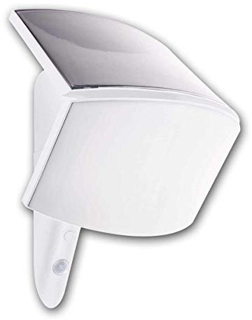 REV Mc SENSOR Solarlampe für außen, LED Strahler mit Bewegungsmelder, Aussenleuchte, 3W, 250lm, weiss