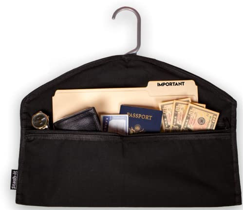 Stash-it, versteckter Taschensafe, passt unter hängende Kleidung mit Tasche, um Wertsachen für zu Hause oder auf Reisen mit geruchsdichter Tasche zu verstecken