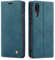 QLTYPRI Hülle für Huawei P30, Vintage Dünne Handyhülle mit Kartenfach Geldtasche Standfunktion PU Ledertasche TPU Bumper Flip Schutzhülle Kompatibel mit Huawei P30 - Blau