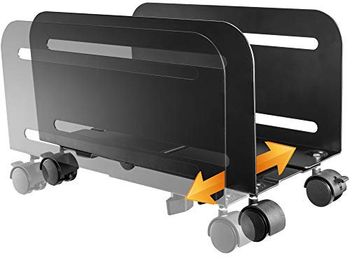 RICOO PC Computer Halterung mit Rollen Rechner Boden Ständer Computerhalterung RH-04 CPU Ständer Rechnerhalterung Server Rack Rollbar Gehäuse Wagen unter & neben Schreibtisch