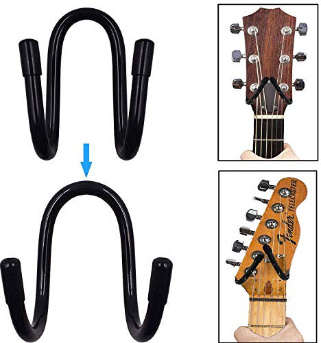 Verstellbarer Metallständer – Gitarren-Aufhänger und Gitarren-Wandhalterung, modernes und einzigartiges Design für Bass-, Akustik-, E-Gitarren,Ukulele,Folk, Violine, Mandoline, Banjo-Ständer, 2 Stück
