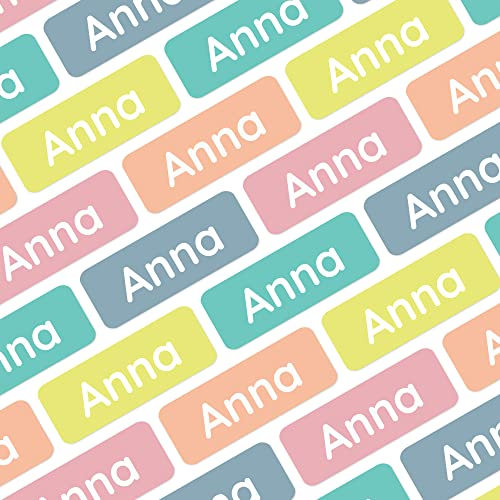 Klebekerlchen® | 175 Mini Namensaufkleber Kinder für Stifte und Schulsachen – Aufkleber zum Beschriften Schule & Kita – Namensschilder für Kleidung - Etiketten selbstklebend & wasserfest – Einhorn