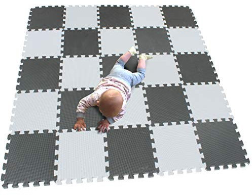 MQIAOHAM® 25 Stücke Baby puzzelmatten für Babys spielmatte Kinder puzzlematte Teppich G301025-101112