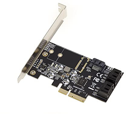 KALEA-INFORMATIQUE Scheda controller PCIe 3.0 4X con 5 porte SATA 6G. Chipset JMB585