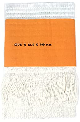 MBLUE 1 mèche de rechange pour poêle à pétrole au kérosène et fibre de verre + mèche de chauffage 100 % coton (75XT2,5 x 190 mm)