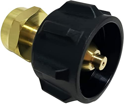 Solid Brass QCC1 Propane Supplement Adapter Ropane Cylinder Inflating Connector Fit for 1LB Cylinder Tank Coupler Cylinder