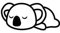 Stemplino® Midistempel - Motiv: Koala - 18mm Durchmesser - Holzstempel Kinder Stempel Bullet Journal Stempel mit Koala Motiv Koala Stempel
