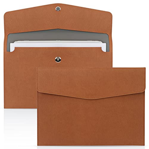 Skycase Dokumententasche A4 aus PU-Leder – Elegante Aktentasche für Büro, Schule & Reise – Dokumentenmappe mit Organizer-Funktion für A4-Unterlagen, Braun