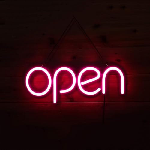 Leucht-Schild, Open LED-Neonschild, 15.7 x 5.9 Zoll, beleuchtetes Schild für Restaurants, Büros, Einzelhandel, Schaufenster, Schaufenster, Schlafzimmer Innengebrauch Wanddekoration