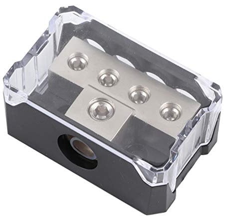 Distribution Connecting Block,4 Way Power Distribution Block,1 Way in 4 Ways Out Car Audio Stereo Amp Splitter Connecting Box for Car Amplifier Audio Splitter