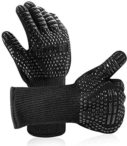 Grillhandschuhe, BBQ Handschuhe, Hitzebeständige Grillhandschuhe, MILcea Handschuhe Barbecue Handschuhe Ofenhandschuhe Backhandschuhe