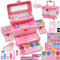 Kinderschminke Set Schminkkoffer - Sicheres und Waschbares Schminke für Mädchen, Echtes Schminkset, Spielzeug, Prinzessin Geschenke für 4-12 Jahre