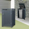ML-Design Box pour 1 Poubelle, 240L, 68x80x116,3 cm, en Acier, Anthracite, Résistant aux Intempéries, Habillage de Poubelle avec Couvercle Rabattable et 1 Porte, Conteneur Abri Hangar Cache-Poubelle
