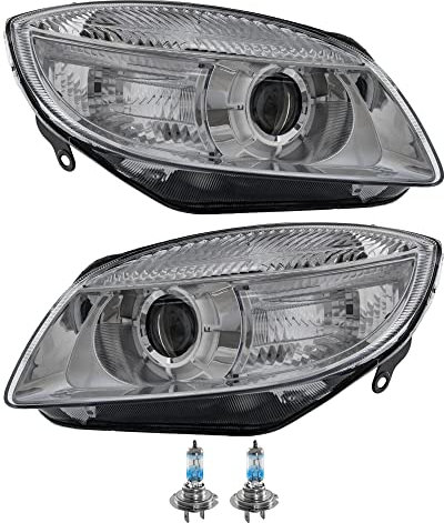 EISENFELS Set 106573006 erstellt mit Scheinwerfer links und rechts + NIGHT BREAKER 200 H7 Leuchtmittel kompatibel mit Fabia II