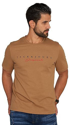 JACK & JONES Herren T-Shirt Marc Infinity O-Neck Shirt Kurzarmshirt (as3, Alpha, x_l, Regular, Regular, Cinnamon)