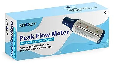 KNOXZY Peak Flow Meter für Erwachsene zur Überwachung der Lungenfunktion – Exspiratorischer Durchflussmesser zur Überwachung des Atemzustands – Spirometrie Lungenfunktion Recovery Trainingsgerät –