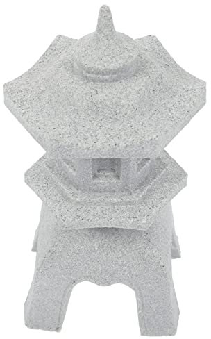 DOITOOL Mikrolandschaftsdekoration Miniaturaltarstatue Feengarten Figur Pavillon-skulptur Asiatische Pagodenskulptur Zen-Garten-pagode Steine Deko Sandstein Aquarium Mikroszene Modellieren