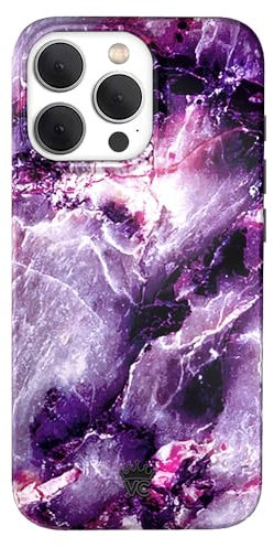 VELVET CAVIAR for iPhone 15 Pro Max Case - Compatible with MagSafe - 10ft Drop Tested - Purple Marble