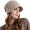 AYPOW Damen Winter Strick Slouchy Mütze mit Visier - Baskenmütze, Fleece Gefütterte, Warme Wintermütze mit Krempe, Pullover-Gehörschutzmütze, Newsboy-Mütze für Tägliche Winter Outdoor Aktivitäten