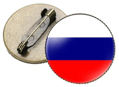 ALTCIRNMD Set Bestehend Aus 1 X Flaggen-Anstecknadel,Russland-Landesflagge-Emaille-Anstecknadel,Russland-Flagge-Anstecknadel,Russland-Landesflagge-Anstecknadel,Neuartige Broschen,Wie Abgebildet