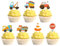 24 Stück Muffin Deko Bagger, Baustelle Cupcake Deko, Baufahrzeug Cupcake Topper Torte Kuchen Deko, Straßenschild Theme Geburtstag Party Tortendeko Kuchendeko Geburtstagsdeko für Kinder Junge