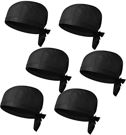 SHERCHPRY 6 gorros de chef, bandanas para hombres y mujeres, sombreros de invierno, gorro de cocina, gorros para hombres, gorras para hombre, gorras de chef de tela de algodón, gorras de chef para
