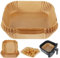 QACHOICE 16cm Air Fryer Liners 50PCS, Greaseproof & Disposable Parchment Paper for Baking, Roasting - Compatible with COSORI, Ninja, Tower Fryers, for Easy Clean-up & Healthier Cooking