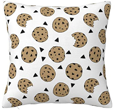ALLiYa Cookies Food Chip Biscuits Doppelseitiger Plüsch-Kissenbezug (mehrere Größen) Kissen Sofa Bett Kissen Innendekoration Kissen