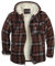 SwissWell Hommes Veste Chemise Épaissir Veste de Flanelle à Carreaux Doublure Peluche Loisirs Doublé Sweat à Capuche Hommes Polaire Hoodie Veste d'hiver avec Poches(Marron foncé-M)