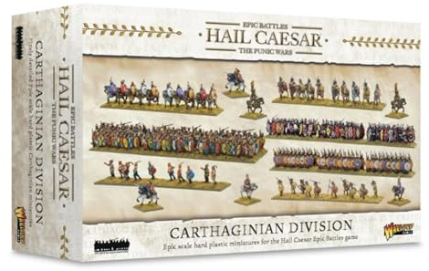 Warlord Games Carthaginian Division – Epische Skala Kunststoff-Miniaturen für Hagel Caesar Hochdetaillierte Punic Wars Ära für Table-top Wargaming