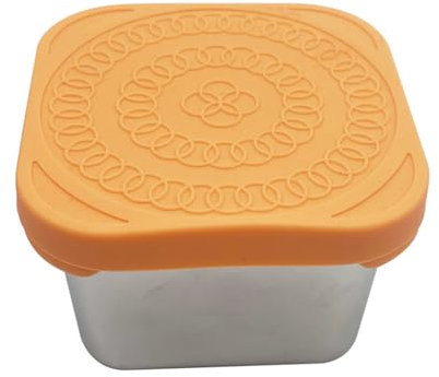 Recipientes cuadrados de acero inoxidable para alimentos, caja de almacenamiento de alimentos, caja de almuerzo para niños, adecuada para alimentos básicos y frutas