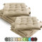 etérea 8er Set Sitzkissen Outdoor 40x40 mit Bändern - Stuhlkissen Taupe für Gartenstuhl & Innenbereich - waschbare Sitzauflagen Gartenmöbel - 8 Stück Kissen 40x40 cm - Taupe