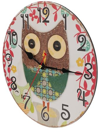 Amosfun Holz Hängeuhr Retro Stil Wanduhr Wohnzimmer Dekoration Hängeuhr Für Wand Nostalgie Stil Uhr Mit Einfachem Anbringen