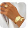 Uwiyo Gold Open Cuff Bangles Ring for Women, Golden Chunky Cuff Bangle Bracelet Boho Cuff Bangles Bracelet Rings Jewellry Set for Women Teen Girls (Gold Set 2)